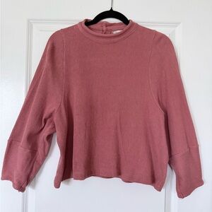 Madewell Pink Ribbed Top